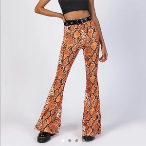 Oh Polly snakeskin flare pants 🐍